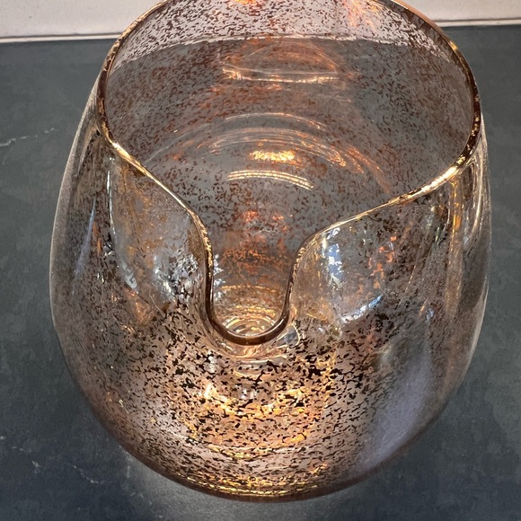 Vintage Mid-Century Gold Flecked Cocktail Pitcher by West Virginia Glass - Picture 2 of 3
